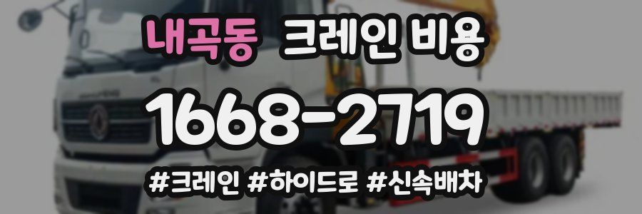 내곡동 크레인 비용