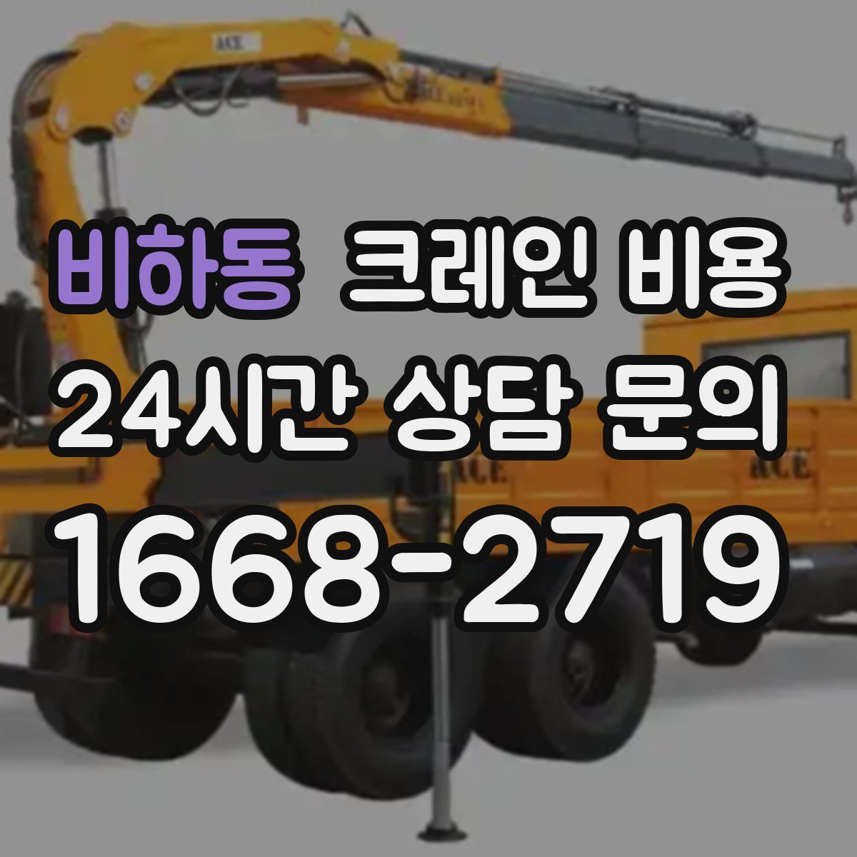 비하동 크레인 비용
