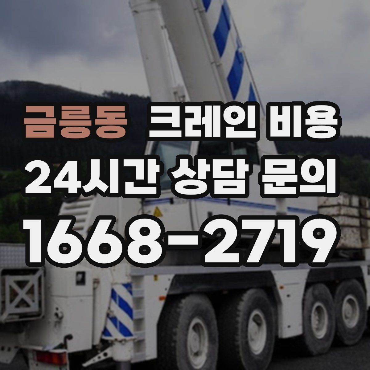 금릉동 크레인 비용
