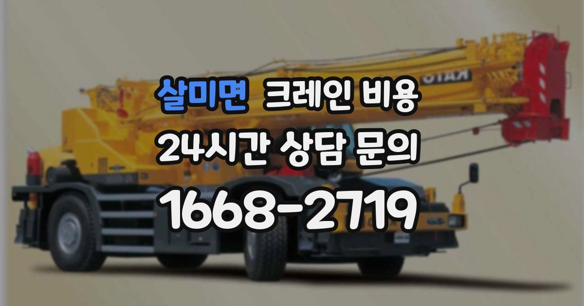 살미면 크레인 비용