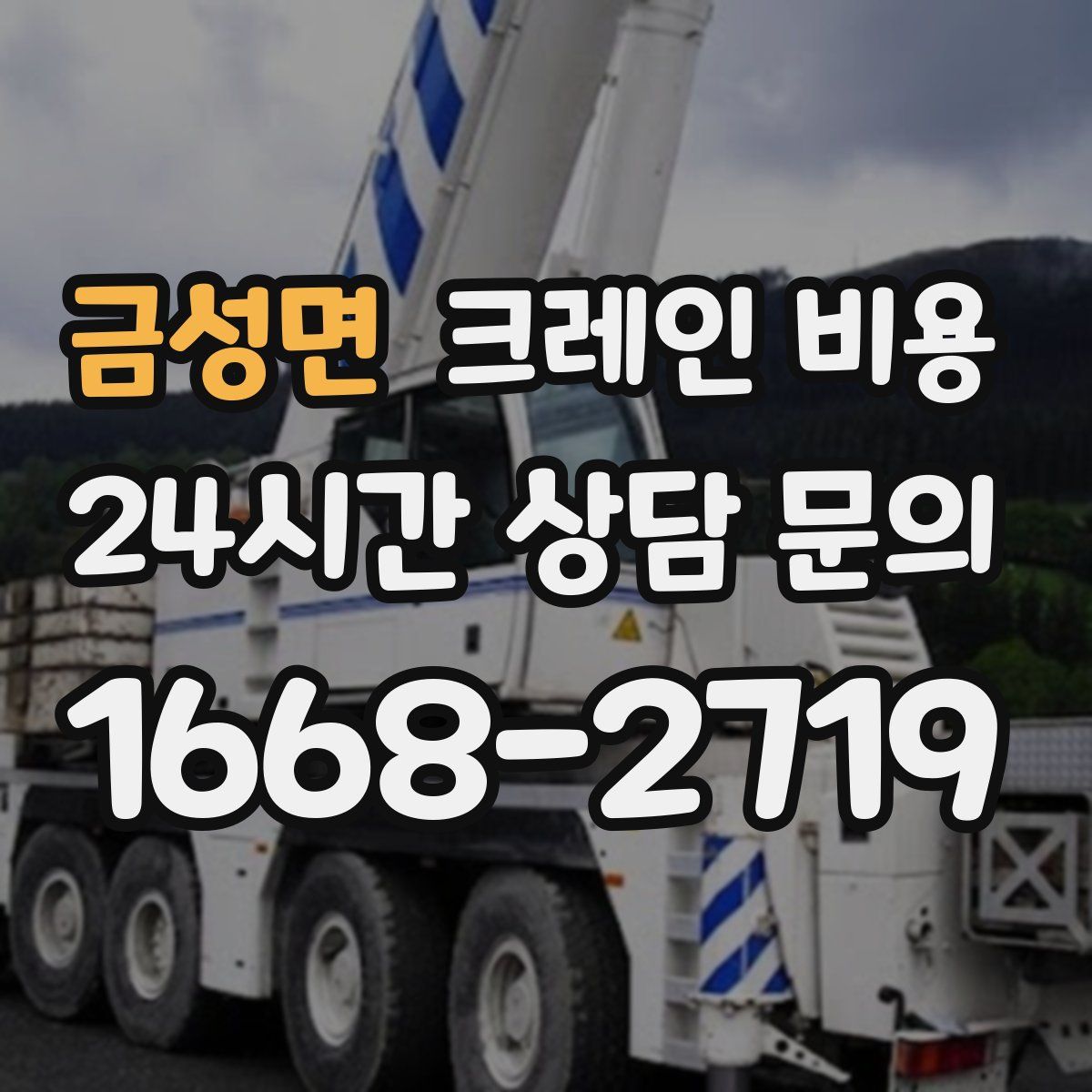 금성면 크레인 비용