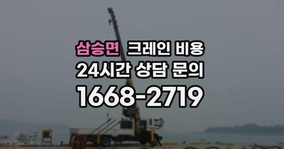 삼승면 크레인 비용