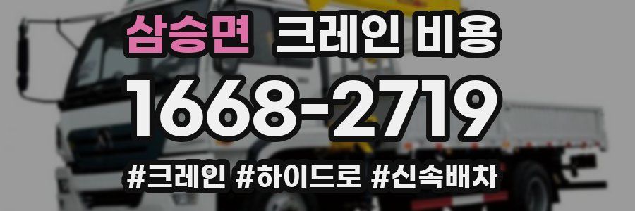 삼승면 크레인 비용