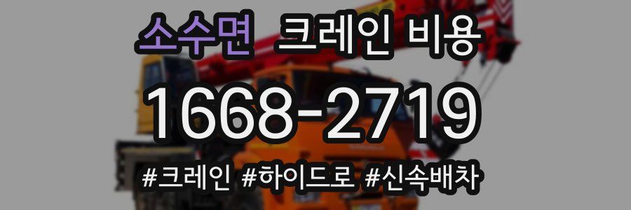 소수면 크레인 비용