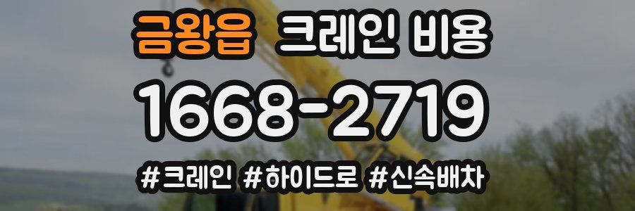 금왕읍 크레인 비용