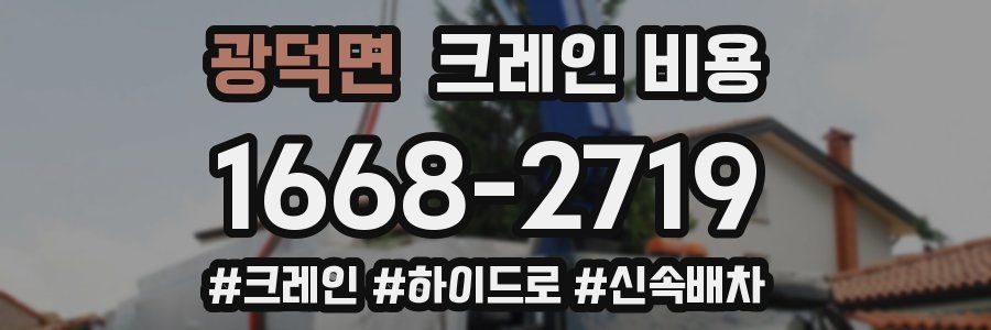 광덕면 크레인 비용