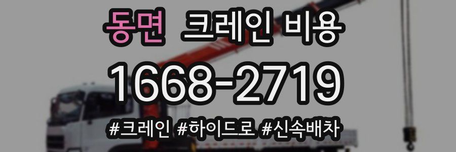 동면 크레인 비용
