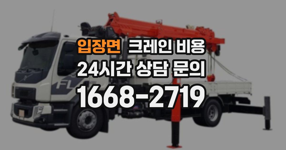 입장면 크레인 비용