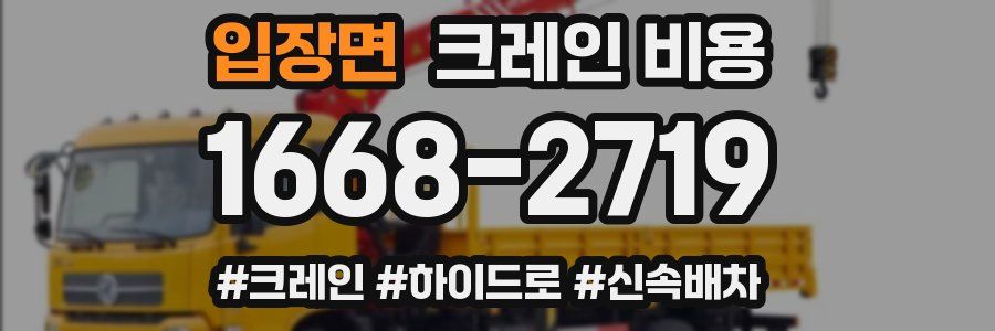 입장면 크레인 비용