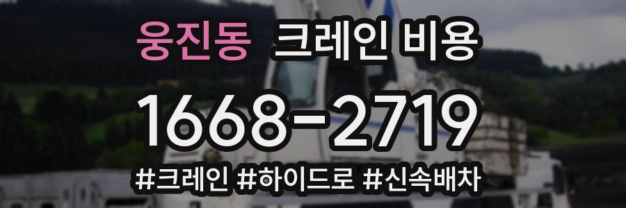 웅진동 크레인 비용