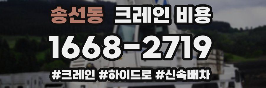 송선동 크레인 비용