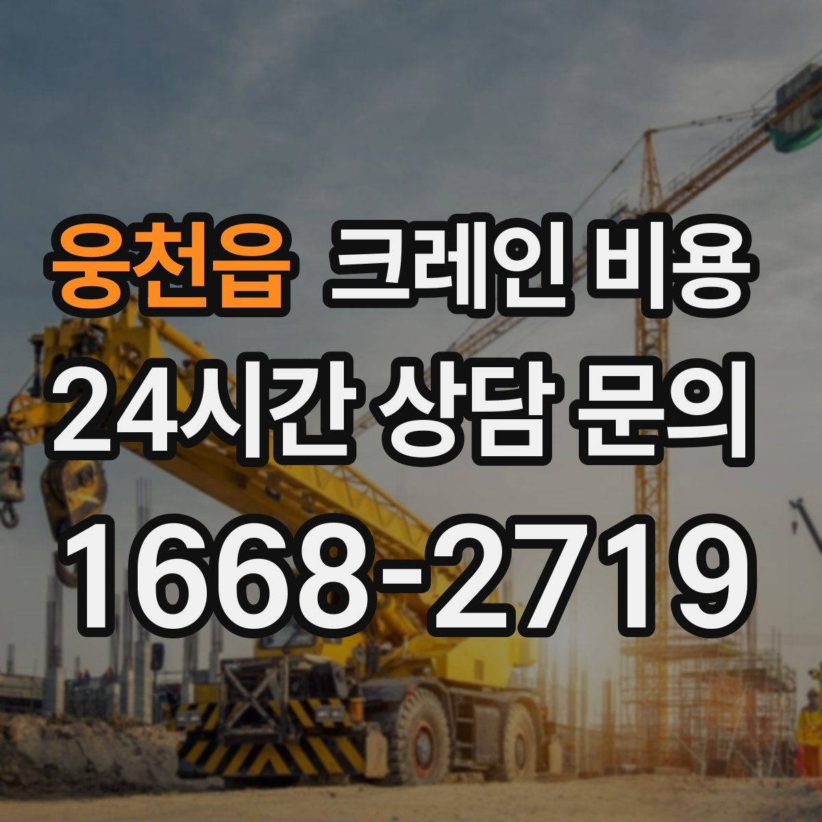 웅천읍 크레인 비용