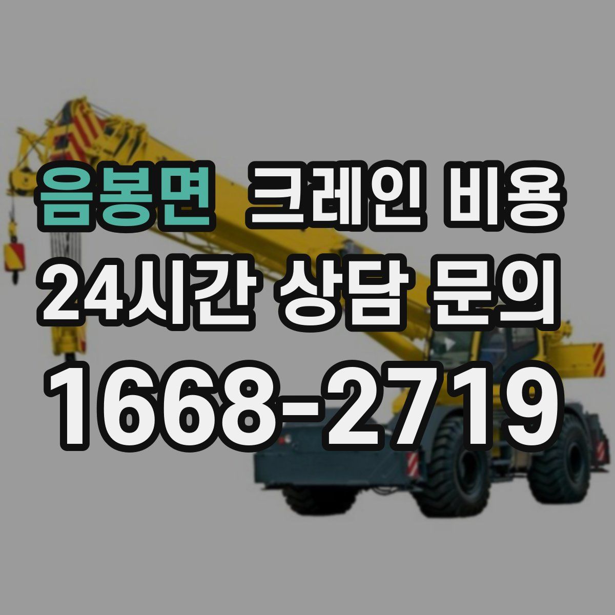 음봉면 크레인 비용