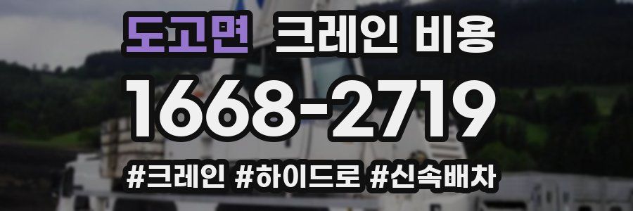 도고면 크레인 비용