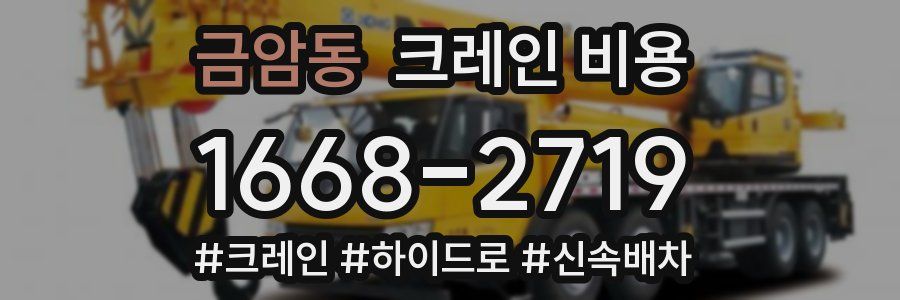 금암동 크레인 비용