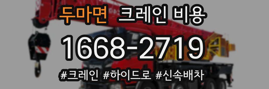 두마면 크레인 비용