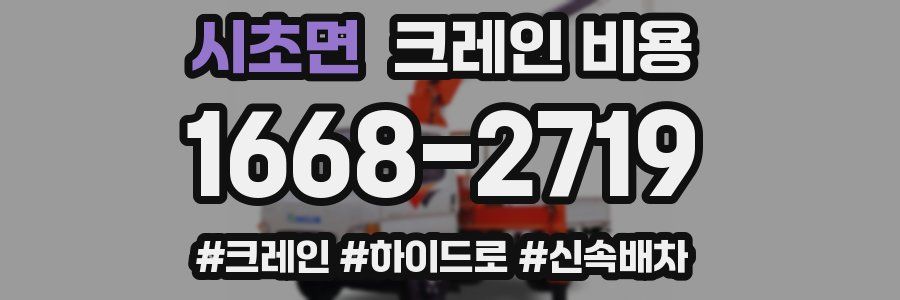 시초면 크레인 비용