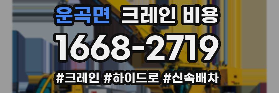 운곡면 크레인 비용