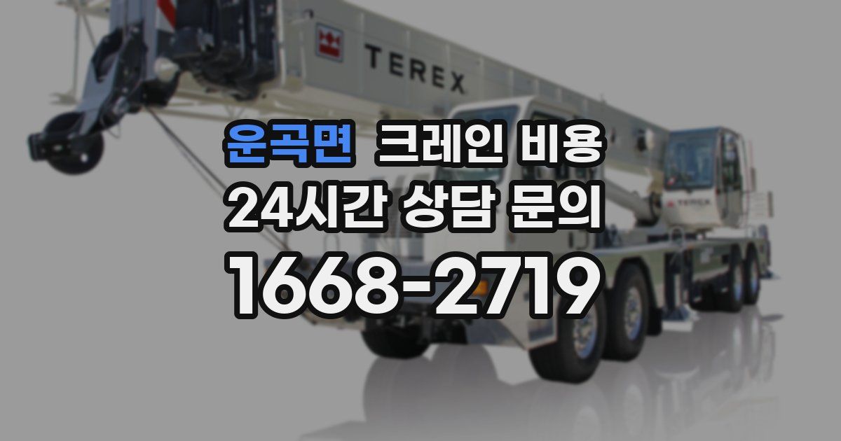 운곡면 크레인 비용