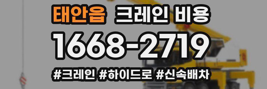 태안읍 크레인 비용