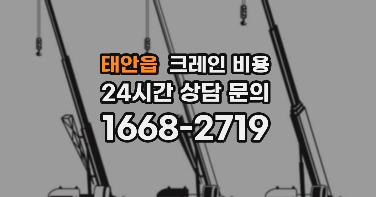 태안읍 크레인 비용