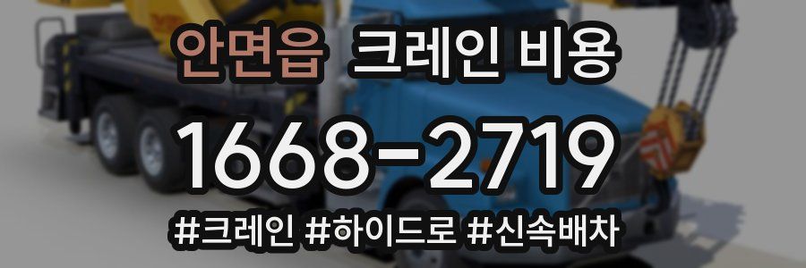안면읍 크레인 비용
