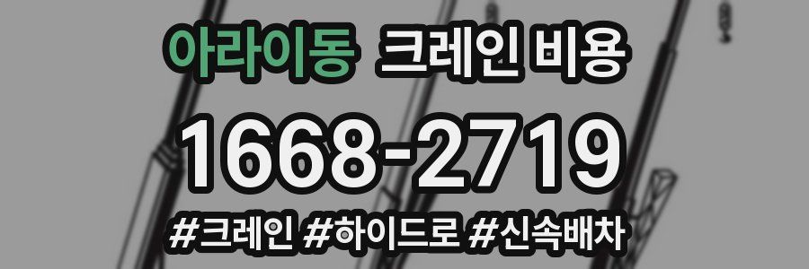 아라이동 크레인 비용