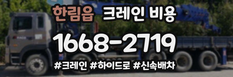 한림읍 크레인 비용