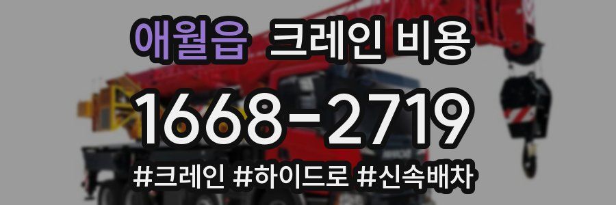 애월읍 크레인 비용
