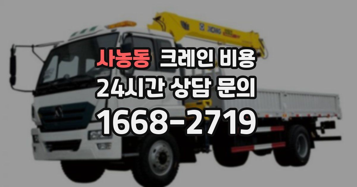 사농동 크레인 비용