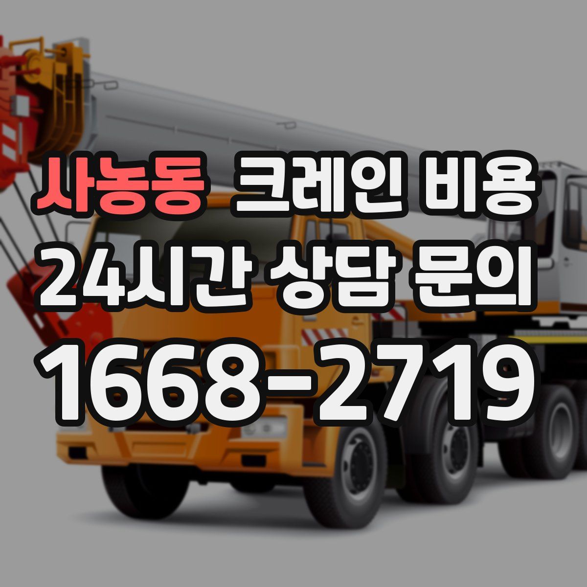 사농동 크레인 비용