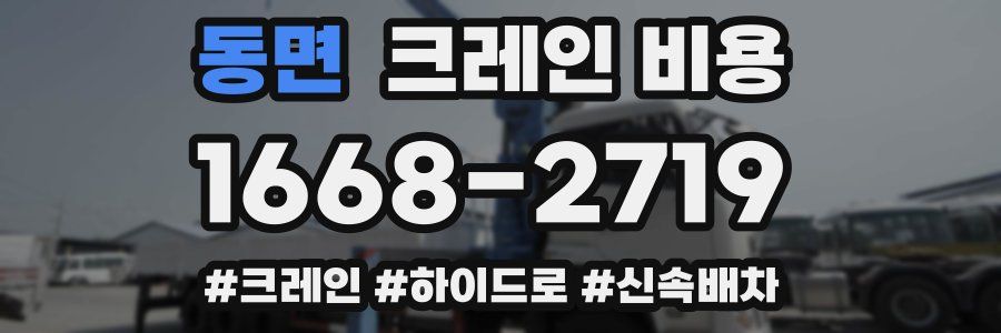 동면 크레인 비용