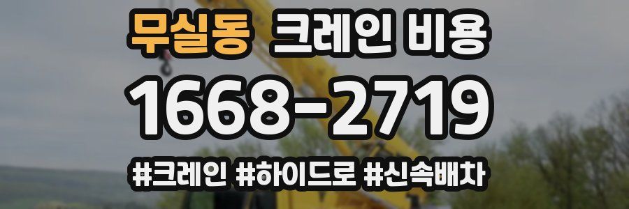 무실동 크레인 비용
