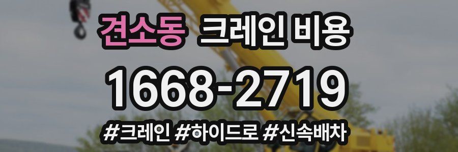 견소동 크레인 비용