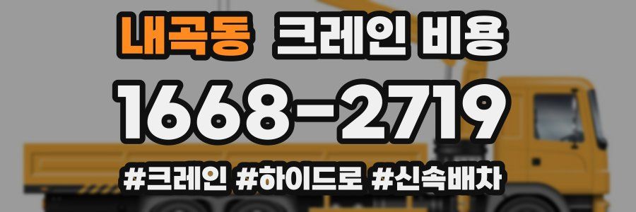 내곡동 크레인 비용