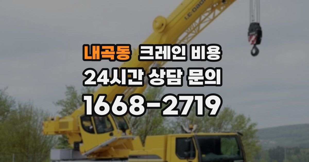 내곡동 크레인 비용