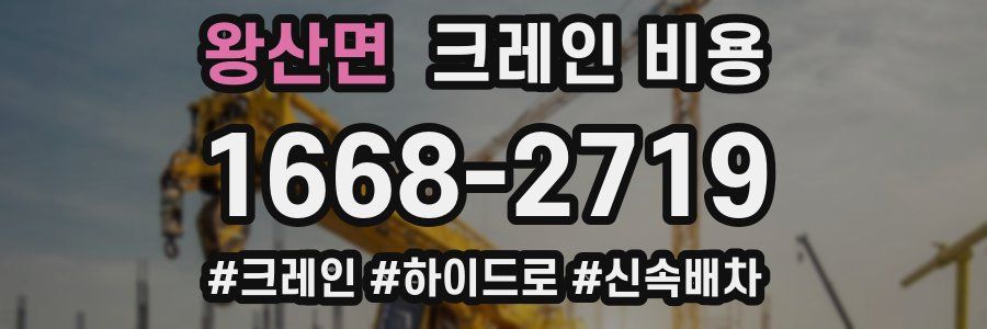 왕산면 크레인 비용