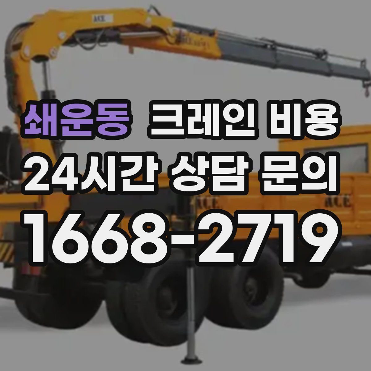 쇄운동 크레인 비용