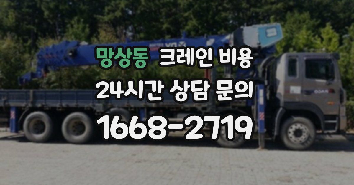 망상동 크레인 비용
