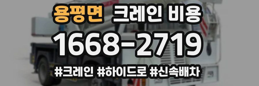 용평면 크레인 비용