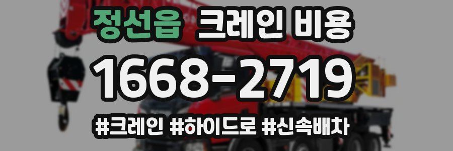 정선읍 크레인 비용