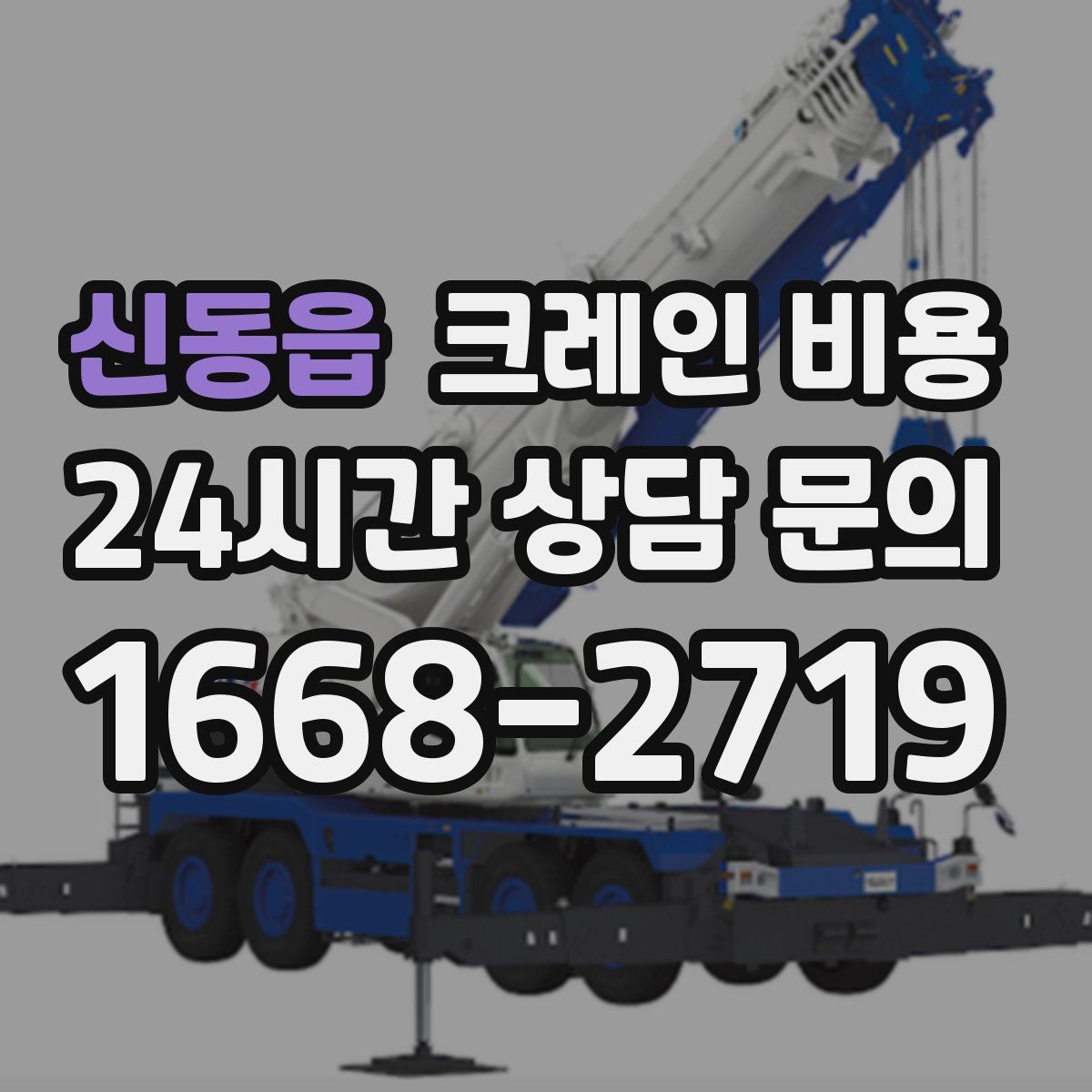 신동읍 크레인 비용