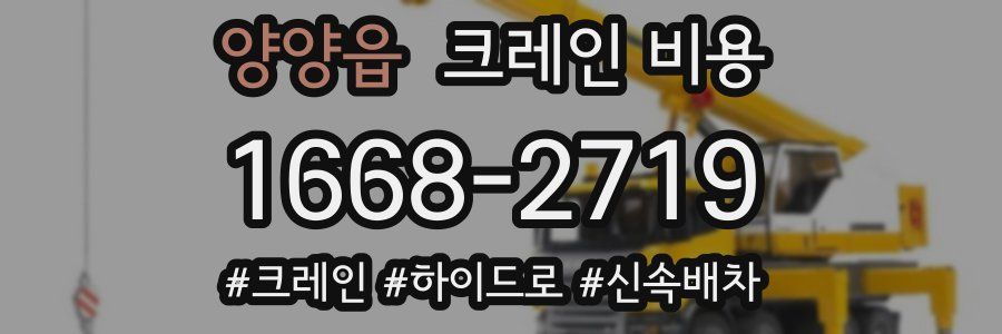 양양읍 크레인 비용