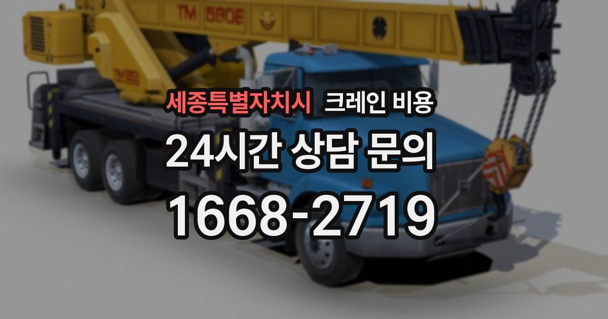 세종특별자치시 크레인 비용