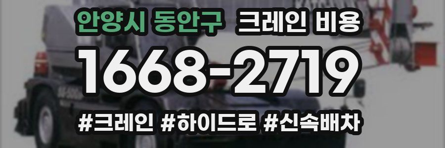안양시 동안구 크레인 비용