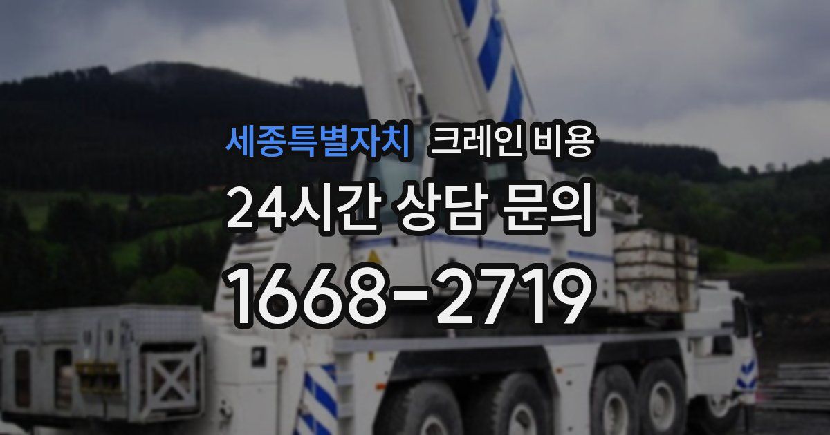 세종특별자치 크레인 비용