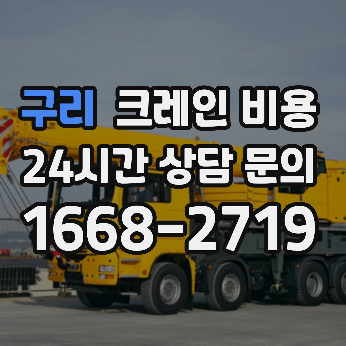 구리 크레인 비용