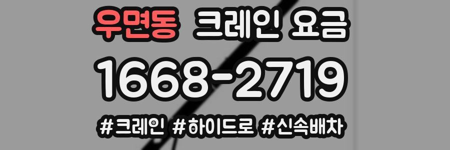 우면동 크레인 요금