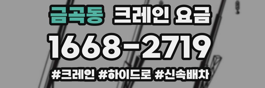 금곡동 크레인 요금