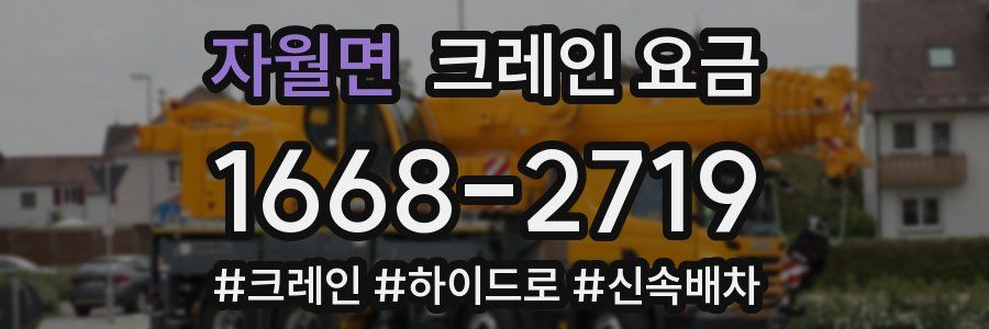 자월면 크레인 요금